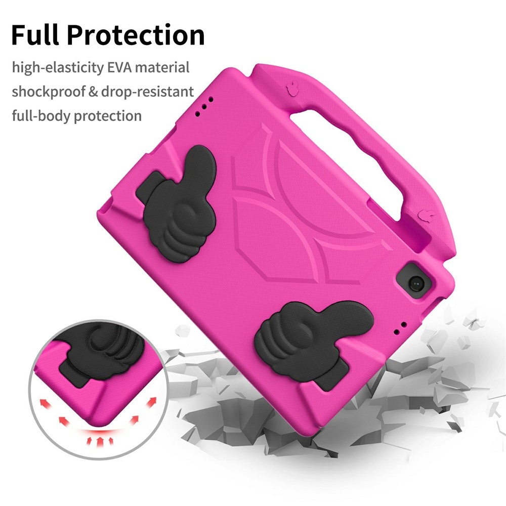 Hüvelykujjas EVA tartós táblagép tok markolattal Samsung Galaxy Tab A11+/Tab A9+ - rózsaszínű