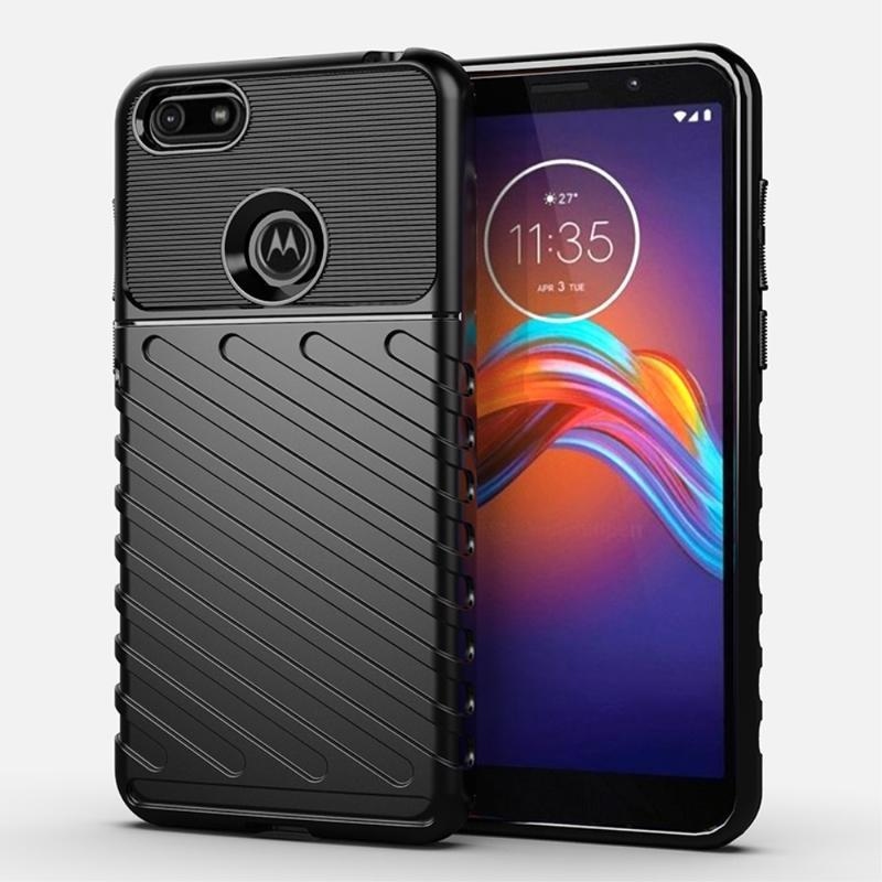 Thunder tartós zselés tok Motorola Moto E6 Play készülékhez - fekete
