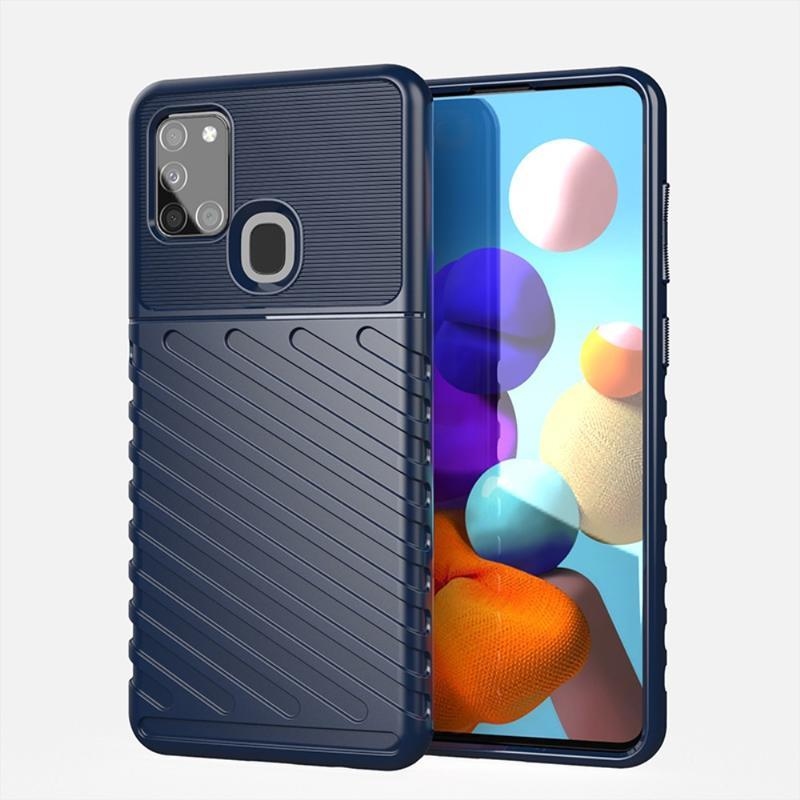 Thunder tartós zselés tok Samsung Galaxy A21s készülékhez - kék