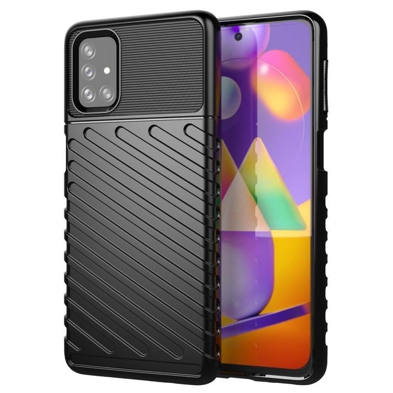 Thunder tartós zselés tok Samsung Galaxy M31s készülékhez - fekete