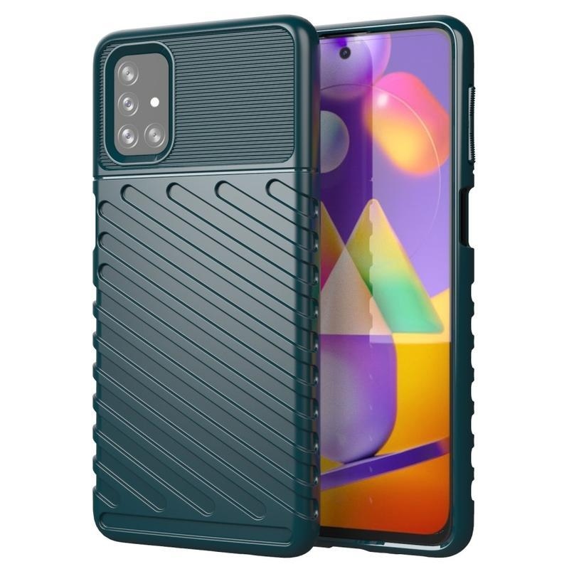 Thunder tartós zselés tok Samsung Galaxy M31s készülékhez - zöld