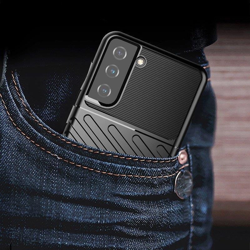 Thunder tartós zselés tok Samsung Galaxy A14 4G/5G készülékhez - kék