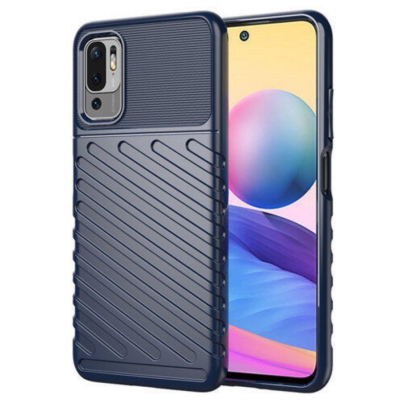 Thunder tartós zselés tok Xiaomi Redmi Note 10 5G/Poco M3 Pro 4G/5G - kék