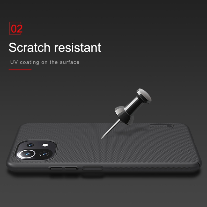 Nillkin Super Frosted Back Cover for Xiaomi Mi 11 Lite 4G/5G/5G/5G NE Fekete