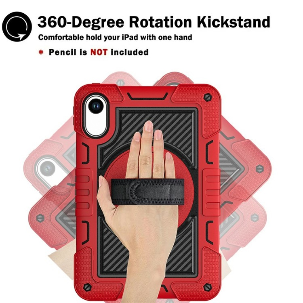 Strape tartós borító kézi markolattal és pánttal Xiaomi Redmi Pad 2 - piros/fekete