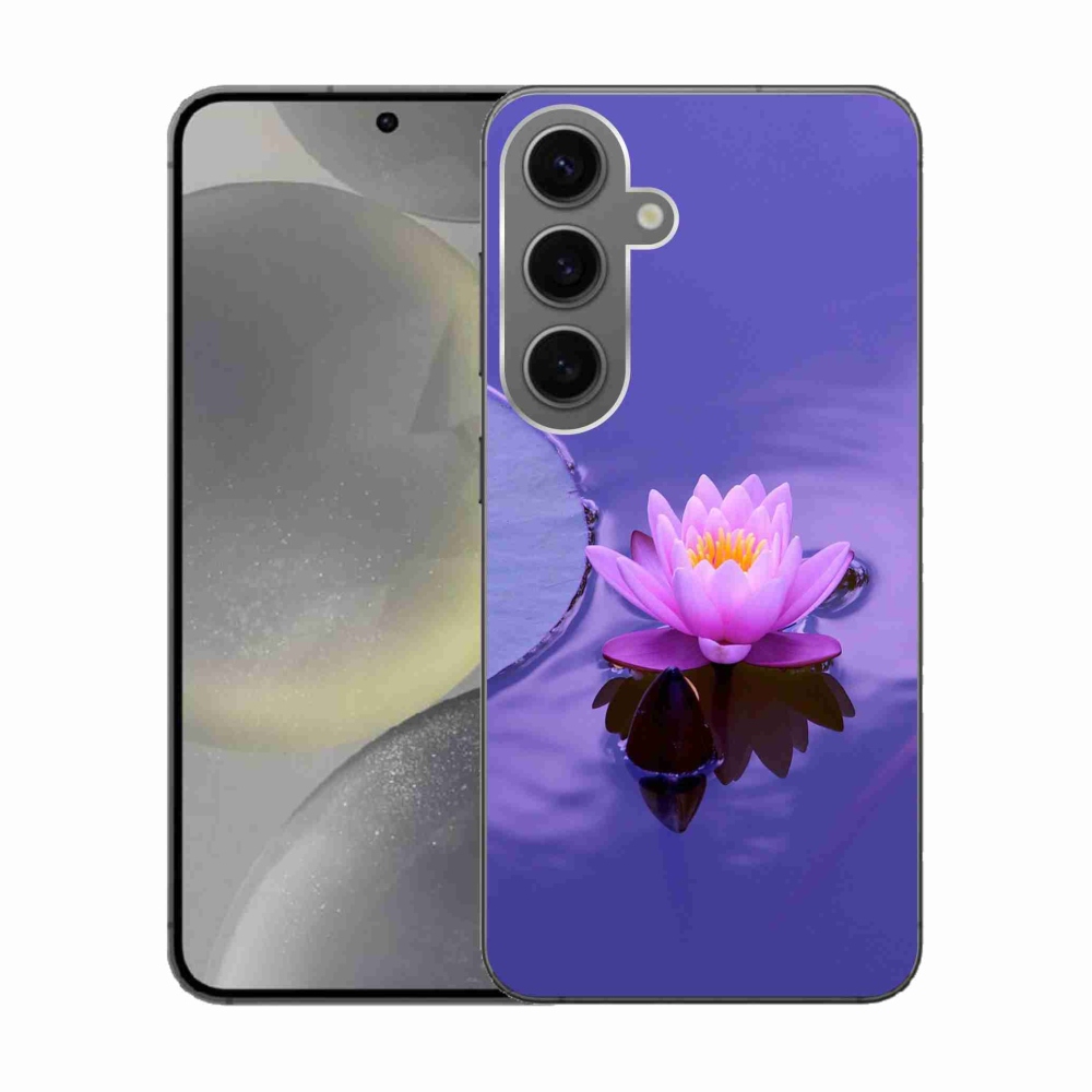 Gél tok mmCase Samsung Galaxy S24 készülékhez - virág a felületen