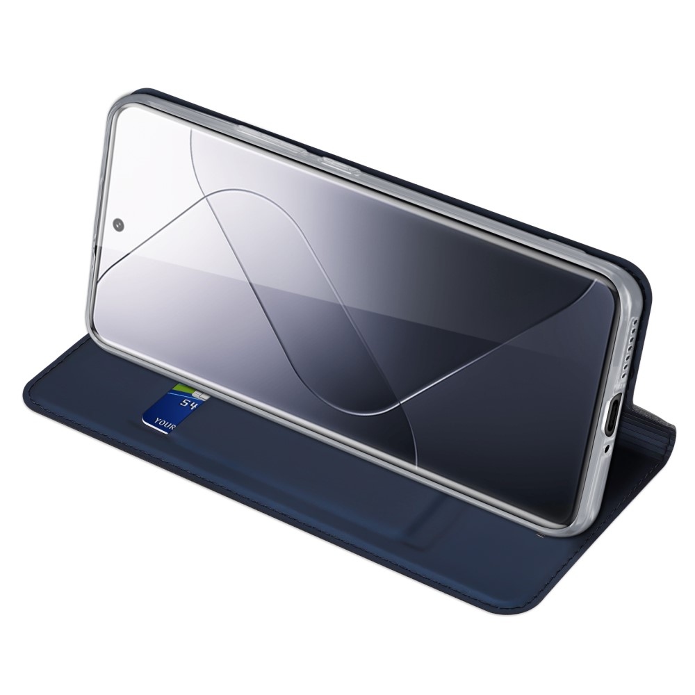 DUX könyvtáska Xiaomi 14 Pro-hoz - sötétkék