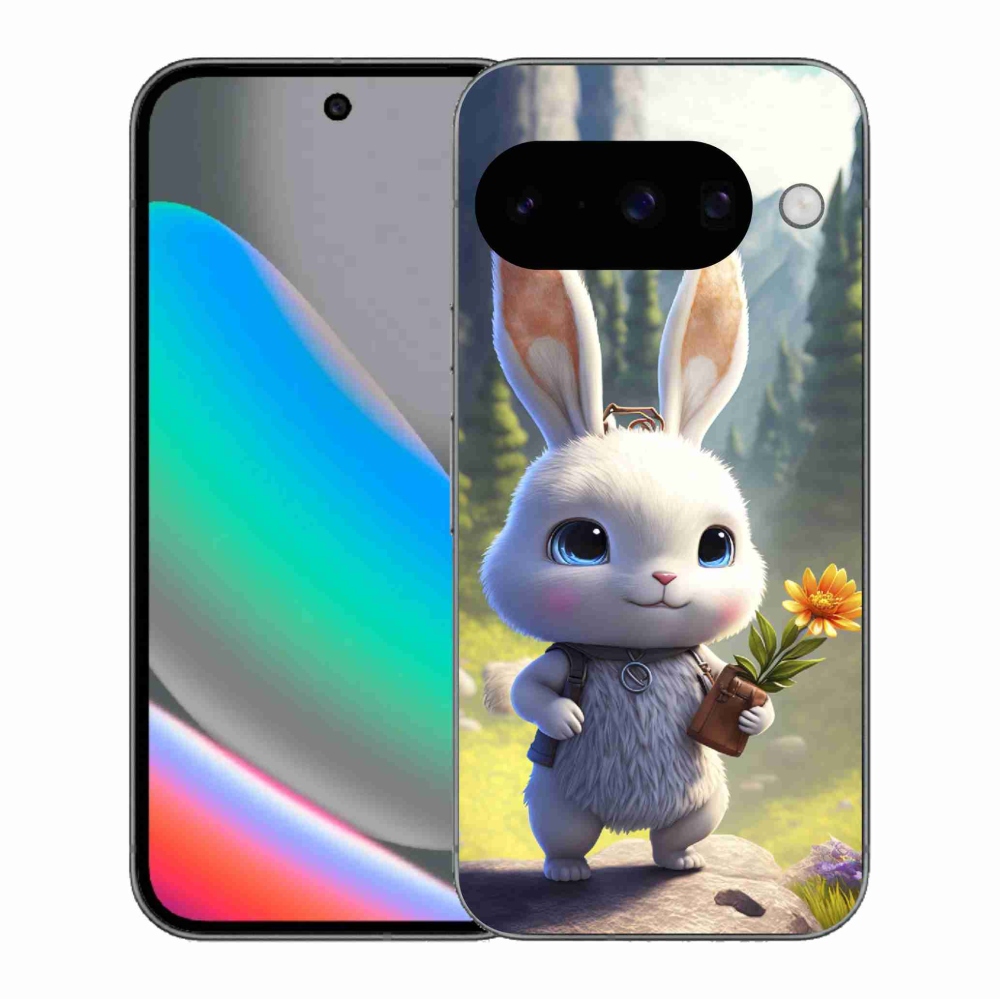Zselés borítás mmCase a Google Pixel 10 számára - aranyos nyuszi