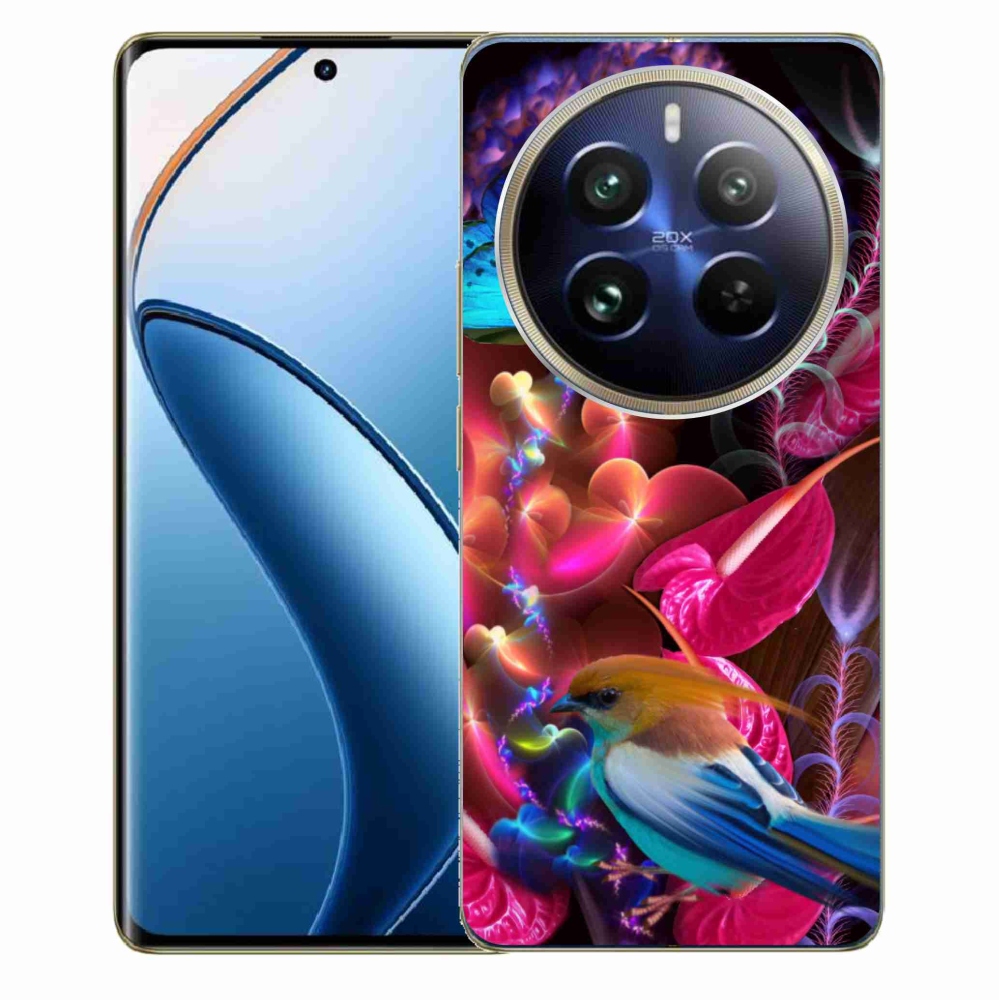 Gél borítás mmCase a Realme 12 Pro 5G/12 Pro+ 5G számára - színes virágok