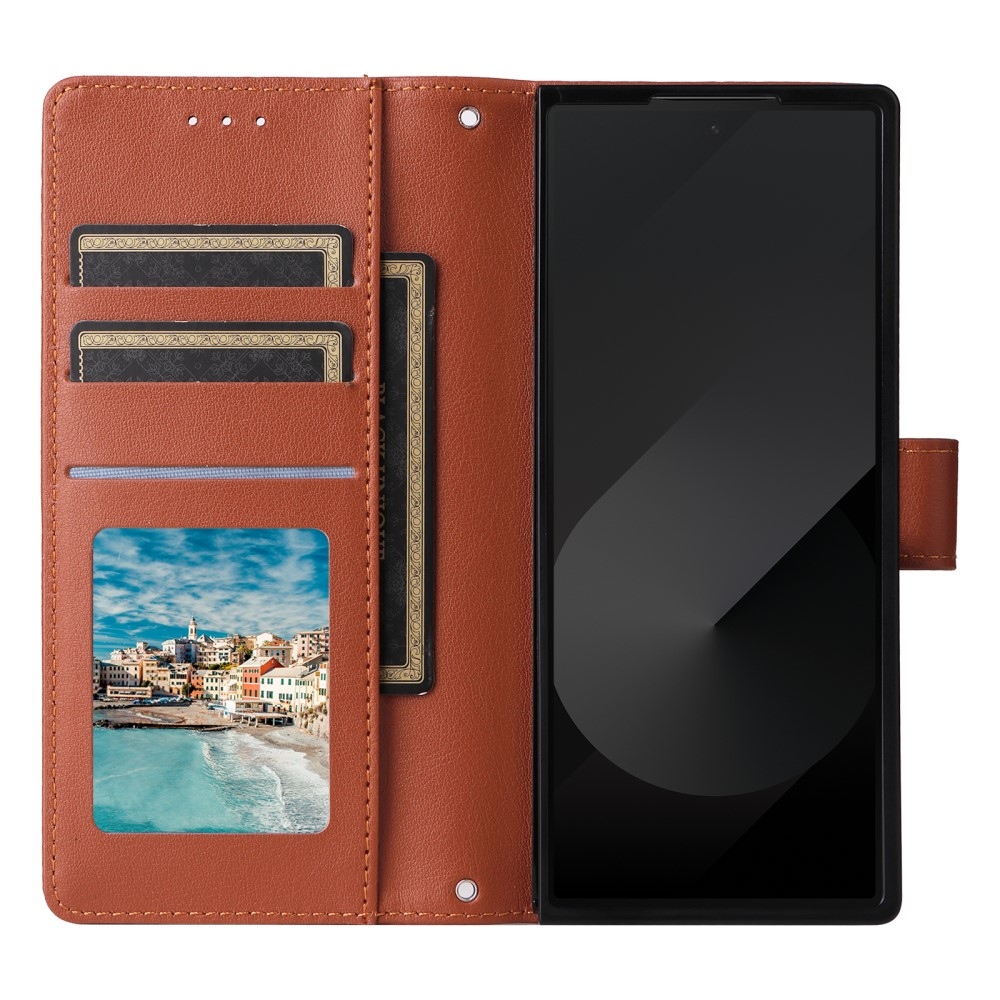Tárcás könyvtáska Samsung Galaxy Z Fold6 5G - barna