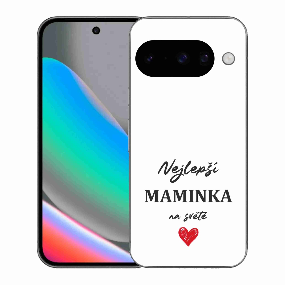 Gél borító mmCase a Google Pixel 10 - Best Mom 1 fehér háttérhez