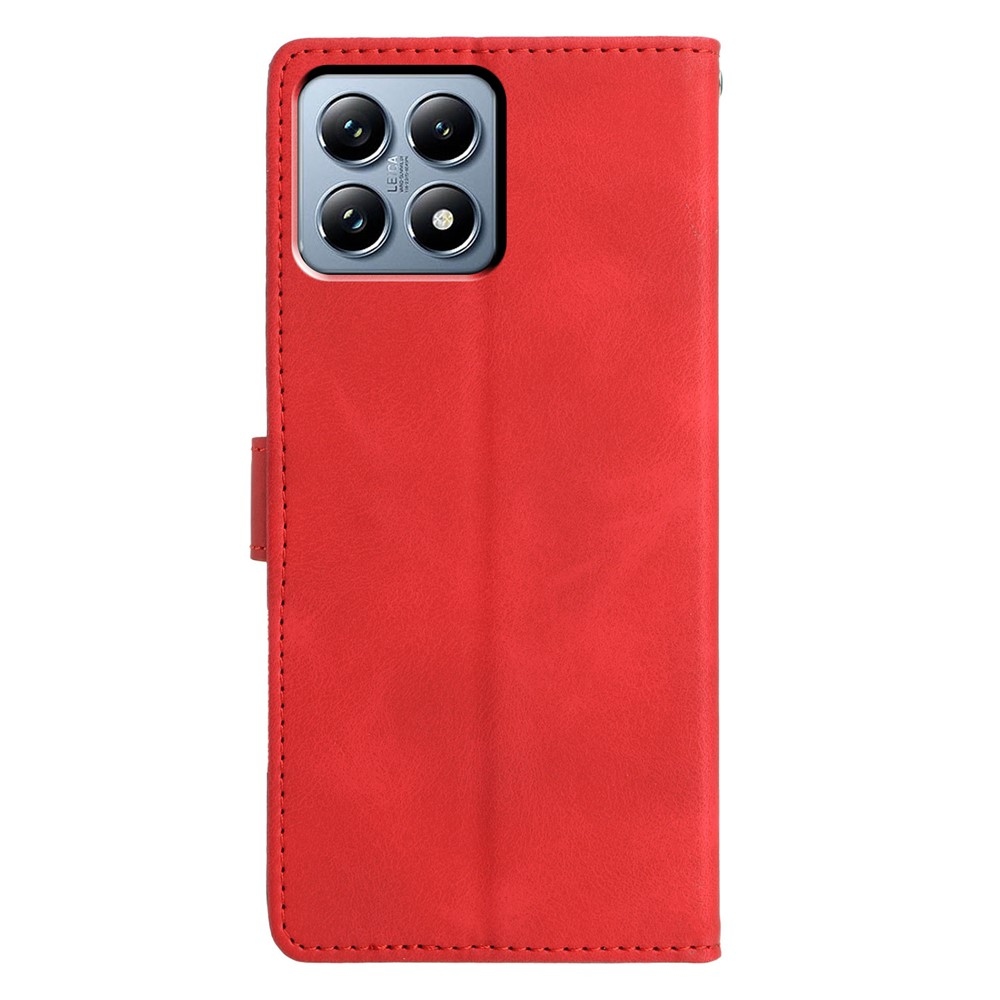 Háromszögek könyvtáska Xiaomi 15T Pro-hoz - piros