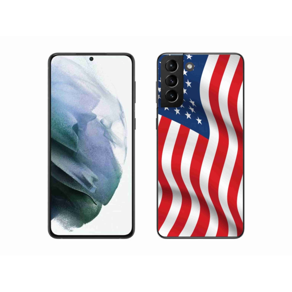 Gél borítás mmCase Samsung Galaxy S21 Plus - amerikai zászlóhoz