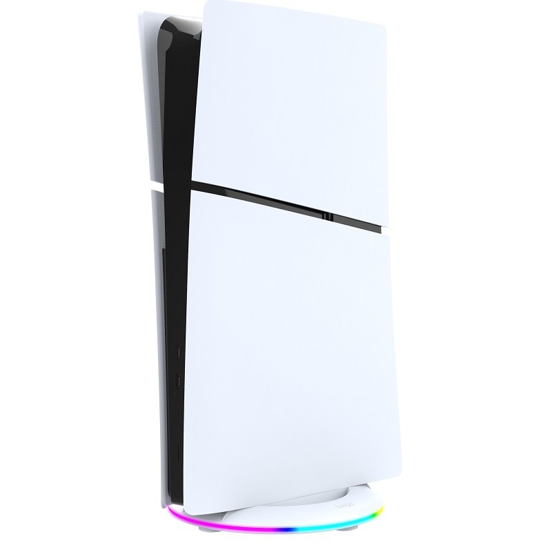 iPega P5S025S Függőleges állvány RGB-vel a PS5 Slim fehérhez
