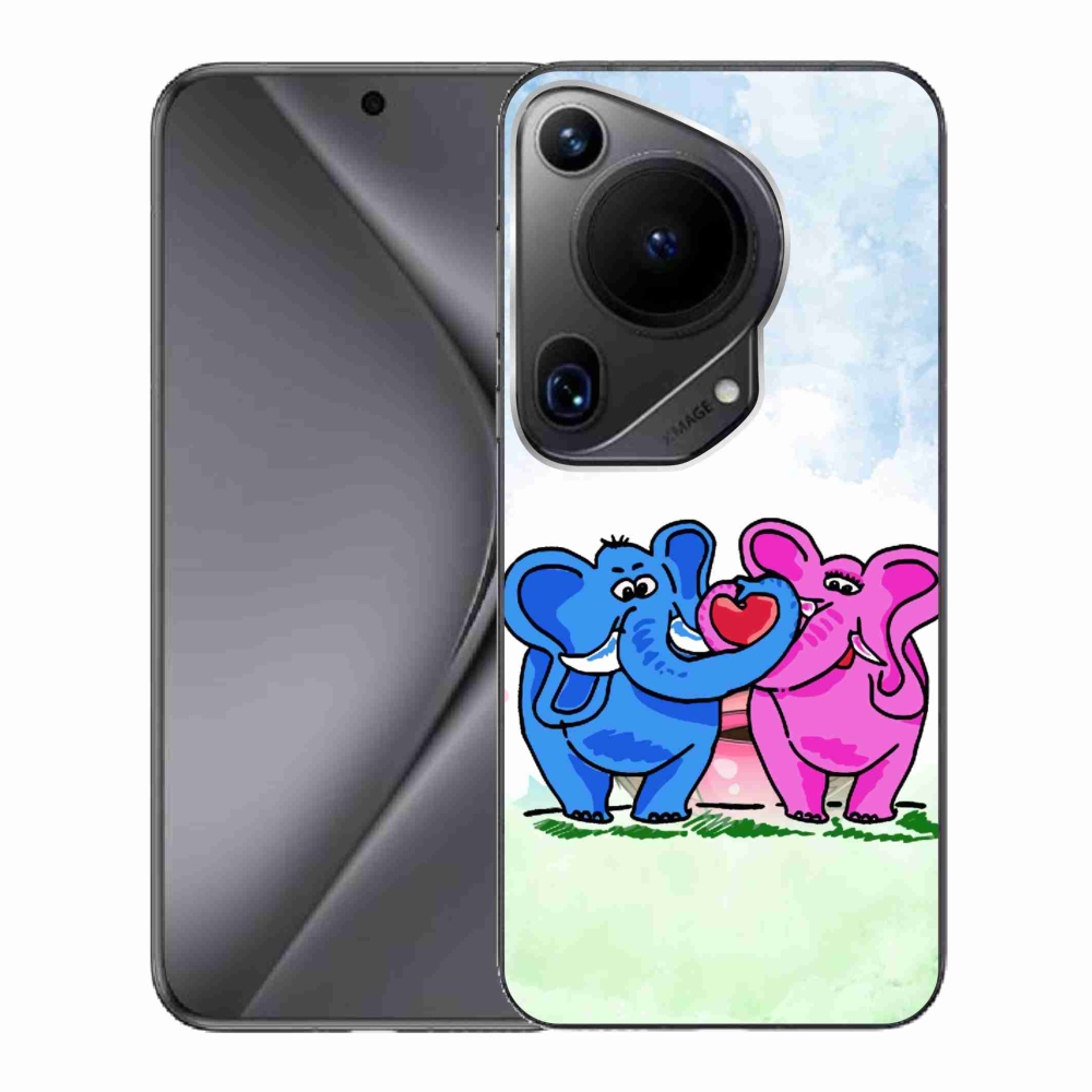 Gél borító mmCase a Huawei Pura 70 Ultra számára - szerelmes elefántok