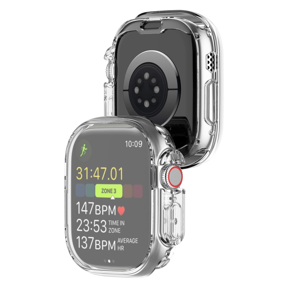 Puha, felpattintható gél védőtok Apple Watch Ultra/Ultra 2 49 mm-es órához - átlátszó