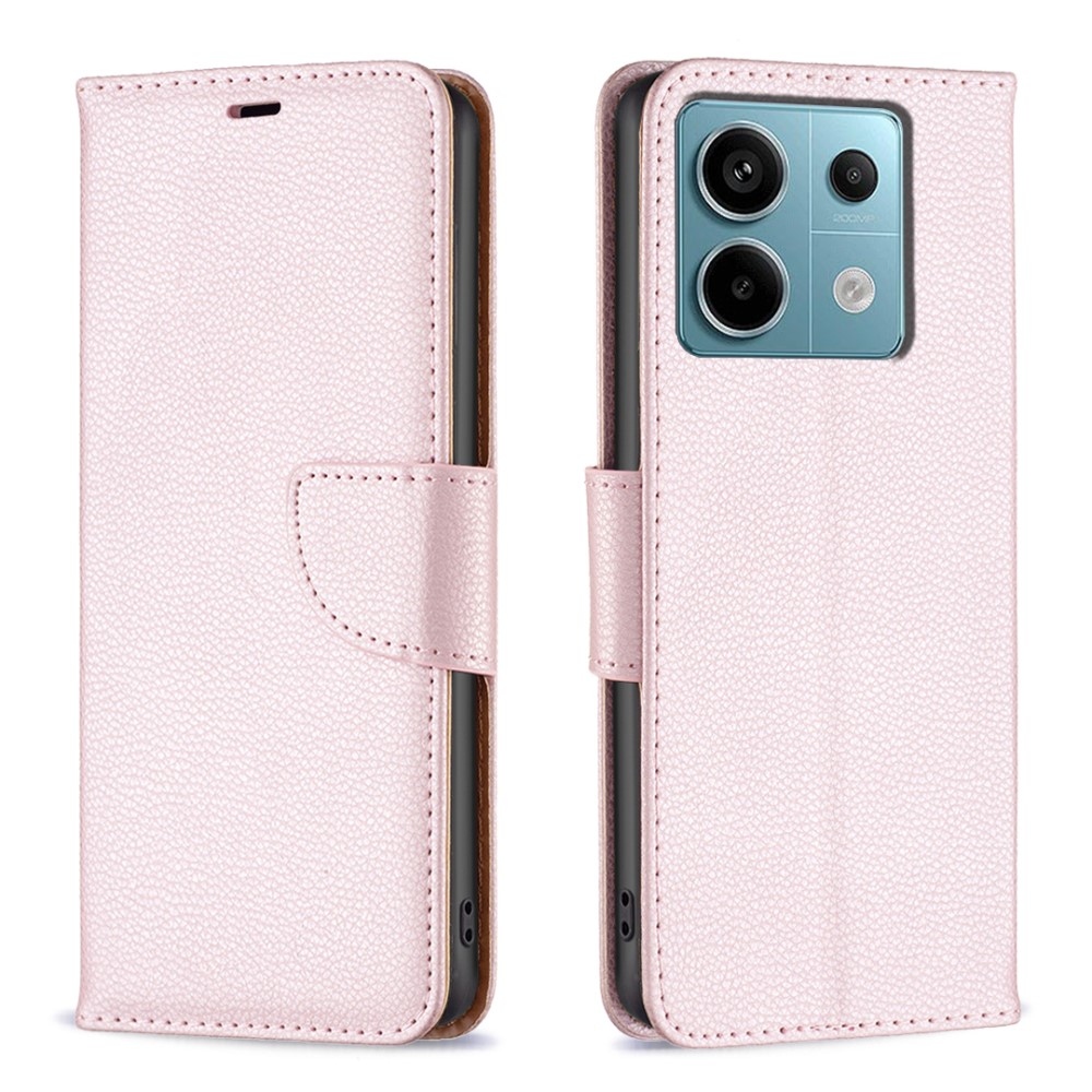 Állványos könyv tok Xiaomi Redmi Note 13 Pro 5G/Poco X6 5G - rózsaarany színben