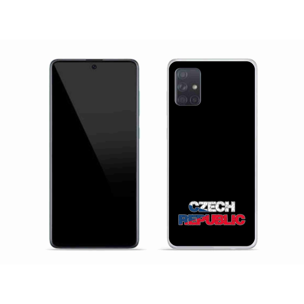 Gél borítás mmCase Samsung Galaxy A51 - Csehország fekete háttérrel