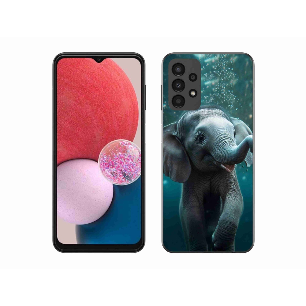 Zselés borítás mmCase Samsung Galaxy A13 4G - elefánt a víz alatt