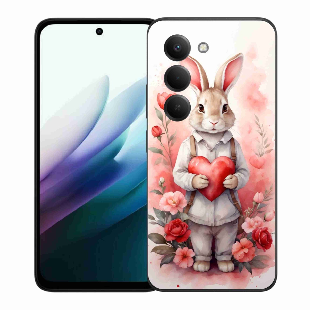 Gél borítás mmCase a Xiaomi Redmi 15 4G/5G (171mm) - nyúl szívvel