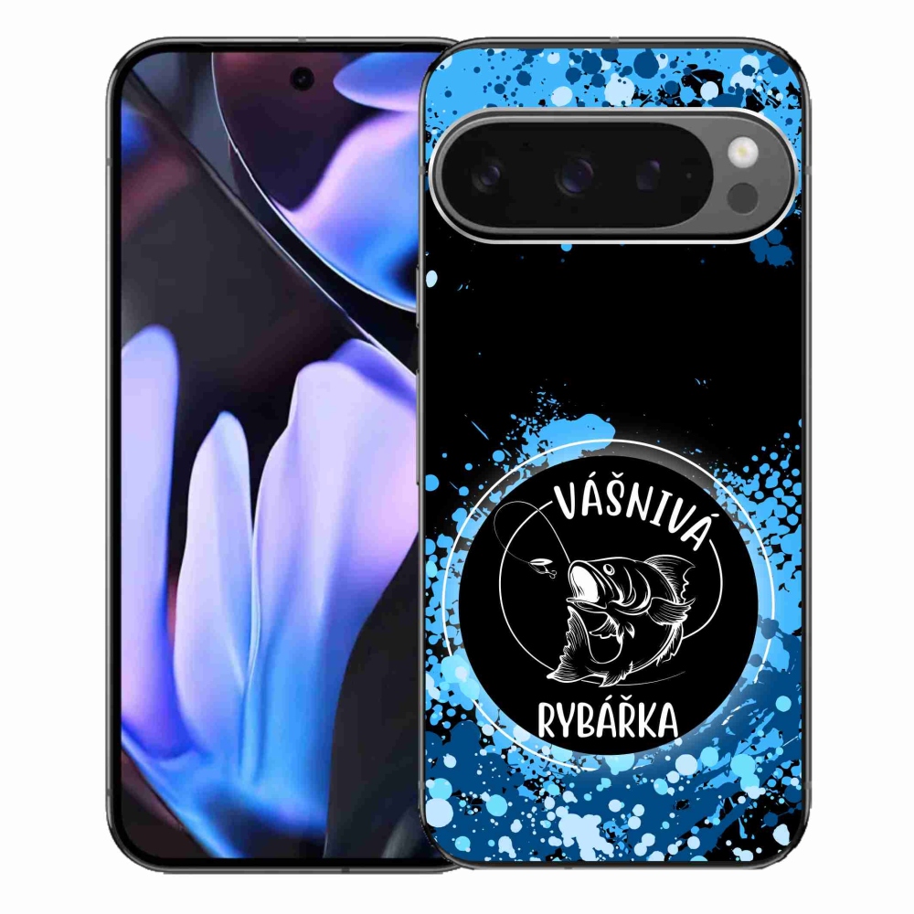 Gél borítás mmCase a Google Pixel 9 Pro XL-hez - szenvedélyes halásznő fekete háttérrel