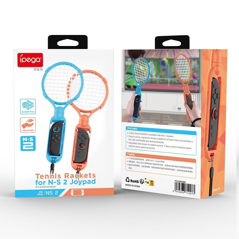 iPega SW2090 teniszütő JoyCon kontrollerhez Nintendo Switch 2 piros/kék
