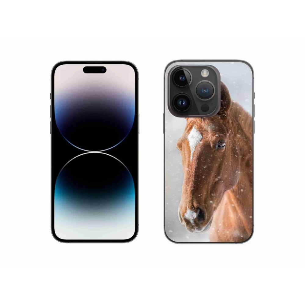 Zselés tok mmCase iPhone 14 Pro készülékhez - barna ló 2