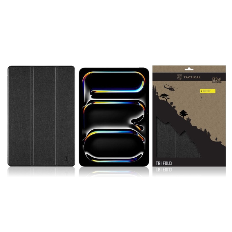 Tactical Book Tri Fold tok iPad Pro 11 2024 Fekete