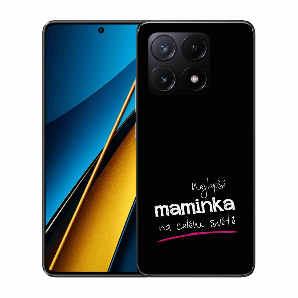 Gél borító mmCase a Xiaomi Poco X6 Pro 5G - legjobb anya 4 fekete háttérrel