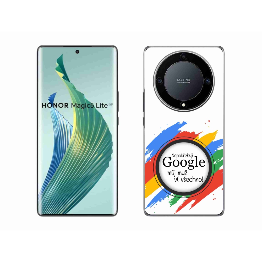 Gél borító mmCase a Honor Magic 5 Lite 5G-n - az ember tudja, hogy minden fehér háttérrel rendelkezik
