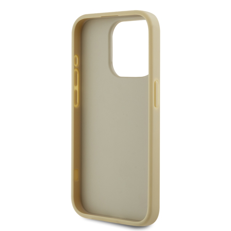 Karl Lagerfeld gyűrött PU aláírás logós hátlap iPhone 15 Pro Max arany színűre