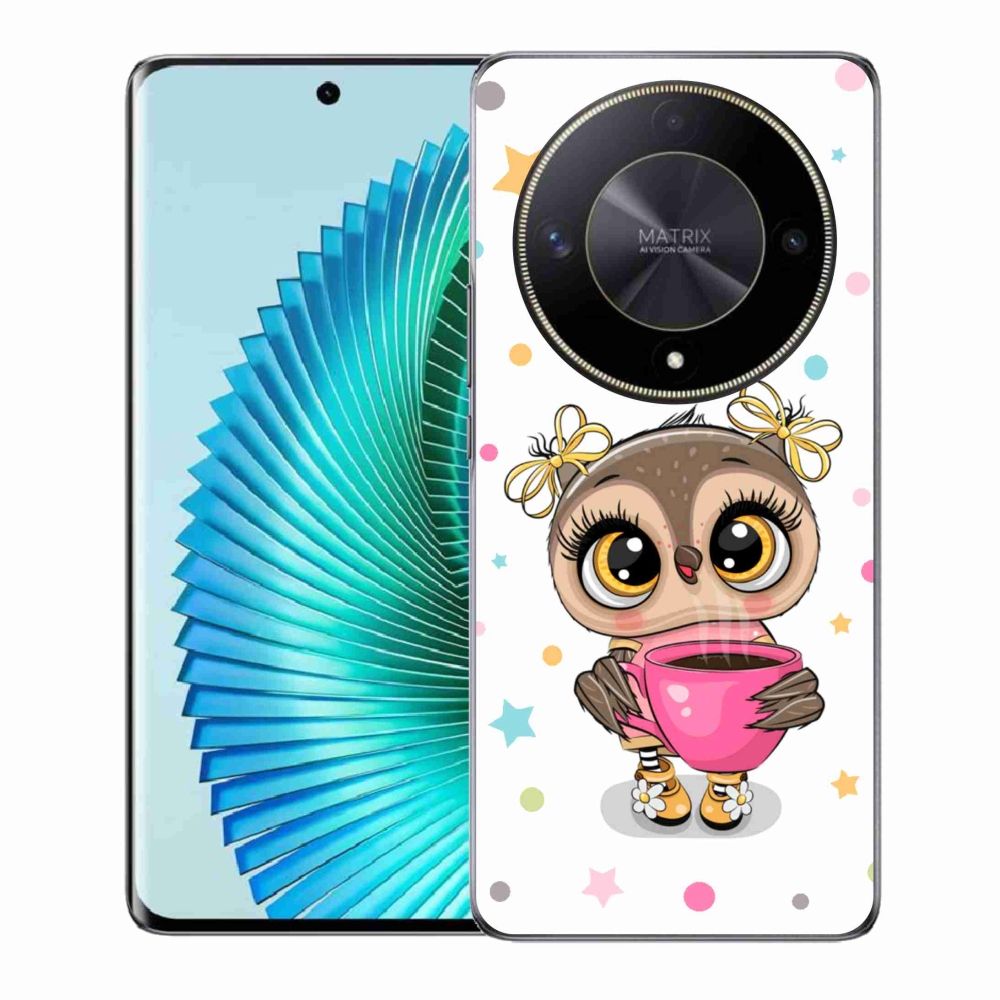 Gél borítás mmCase a Honor Magic 6 Lite 5G számára - rajzfilm bagoly