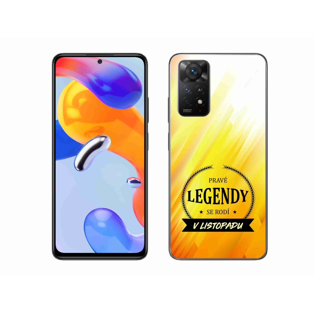 Gél borítás mmCase a Xiaomi Redmi Note 11 Pro 4G/5G-hez - novemberi sárga hátterű legenda