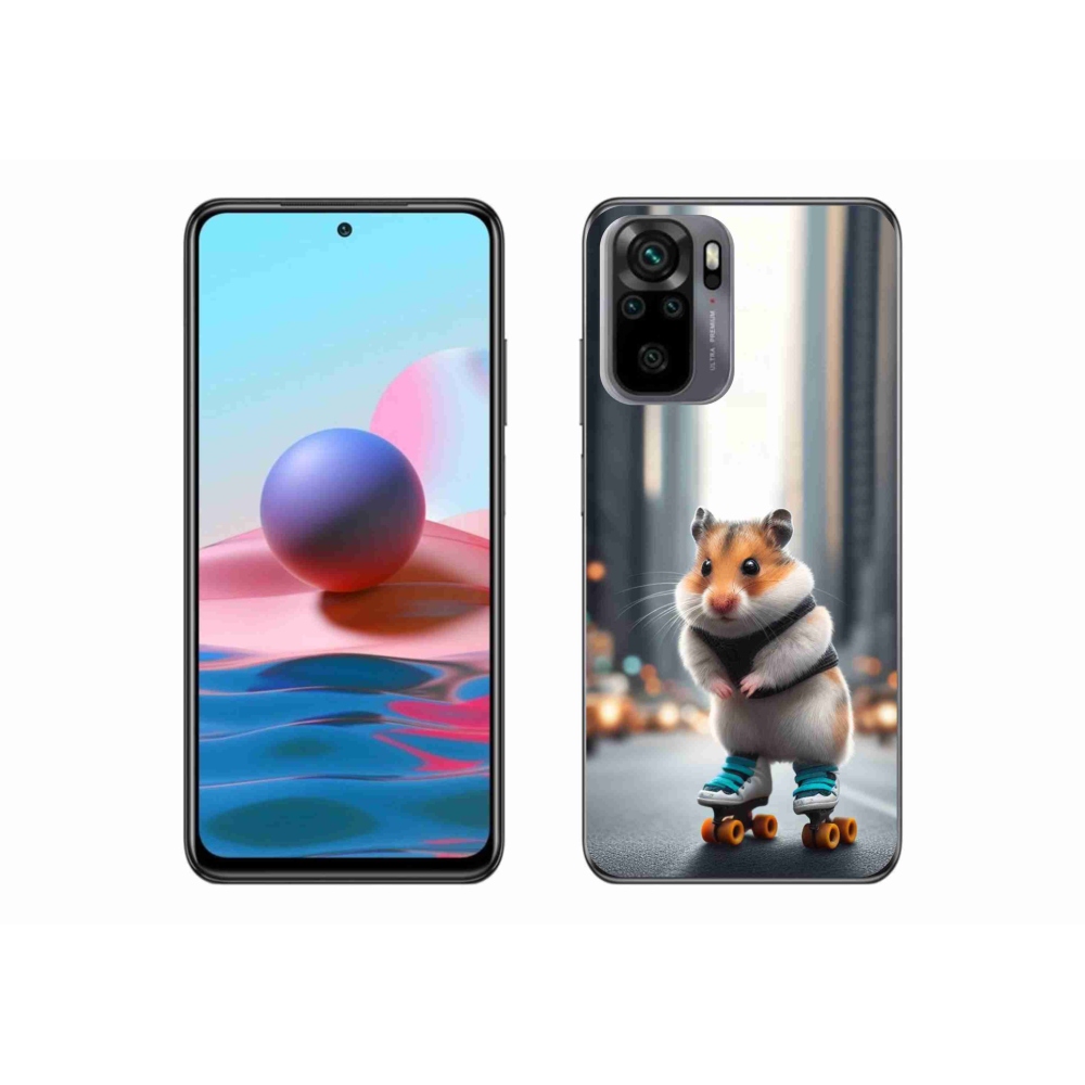 Gél borítás mmCase a Xiaomi Redmi Note 10S-hez - hörcsög a korcsolyán