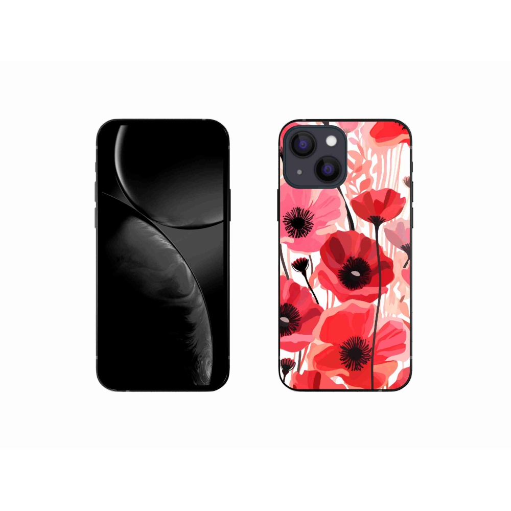Zselés borítás mmCase iPhone 13 mini készülékhez - mákos 1