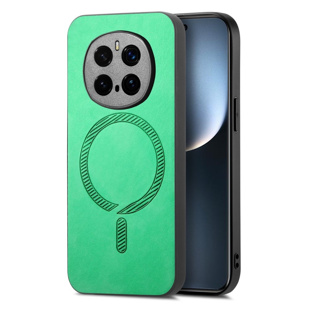 Skiny zselés tok műbőrrel és MagSafe támogatással a Honor Magic 7 Pro 5G készülékhez - zöld színű