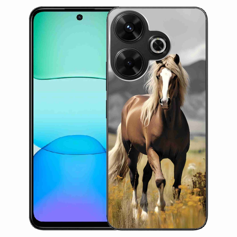 Gél borítás mmCase a Xiaomi Redmi 13 4G/Poco M6 4G - barna ló 1