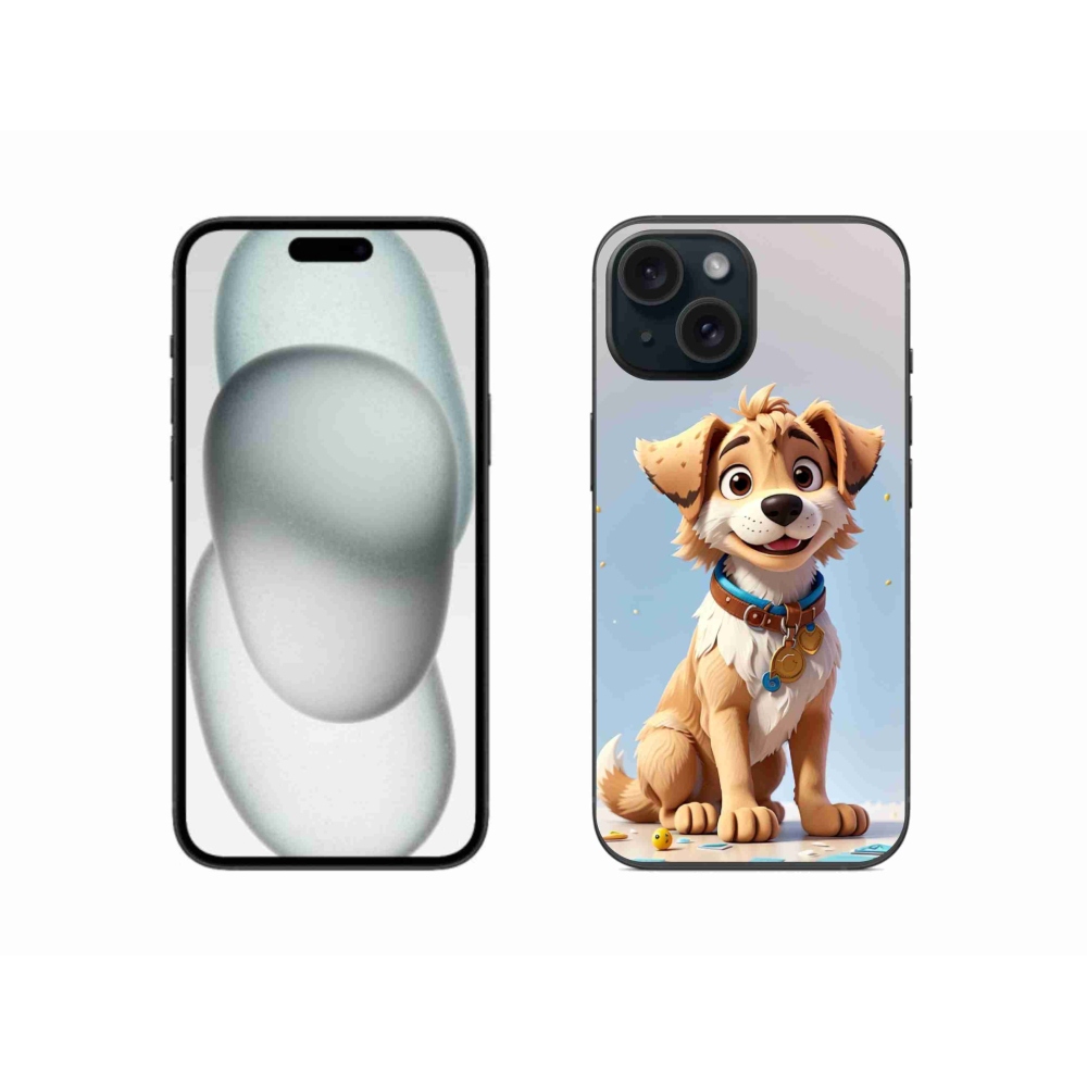 Gél borítás mmCase iPhone 15 készülékhez - rajzfilm kiskutya