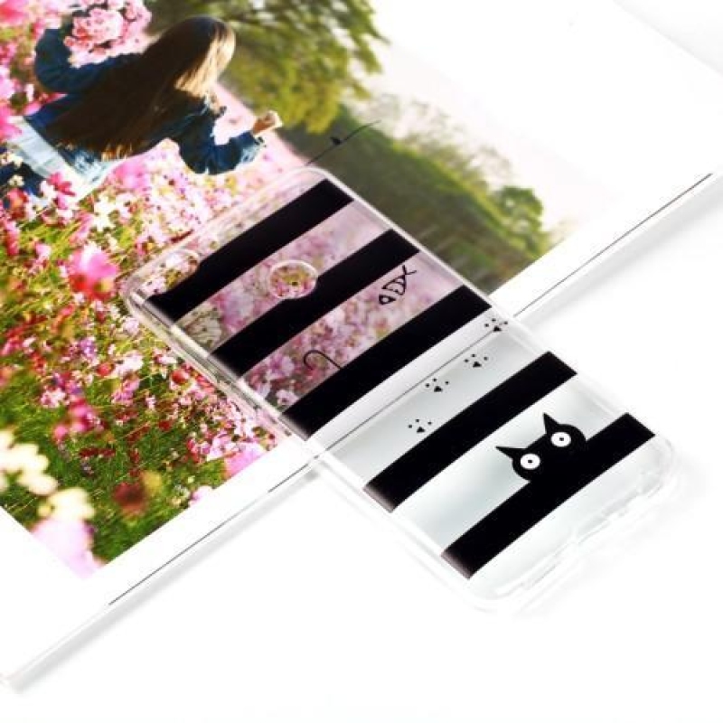 Trans gél tok motívummal a Huawei P Smarton - csíkok