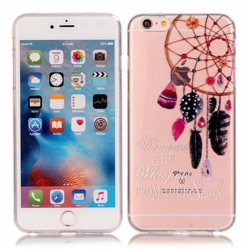 Átlátszó, vékony zselés tok iPhone 6 és iPhone 6s készülékhez - álomfogó