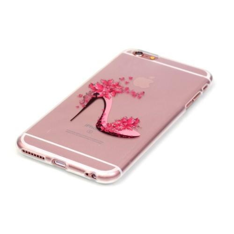 Átlátszó, vékony zselés tok iPhone 6 és iPhone 6s készülékhez - papucs