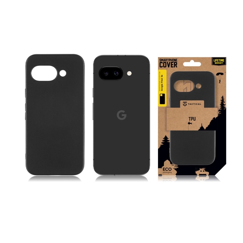 Taktikai TPU borítás a Google Pixel 9a számára Fekete