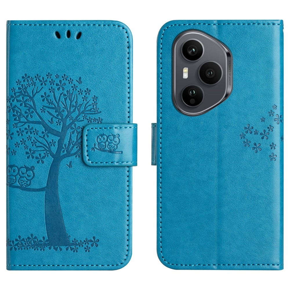 Fa könyvtáska Honor 400 Pro-hoz - kék