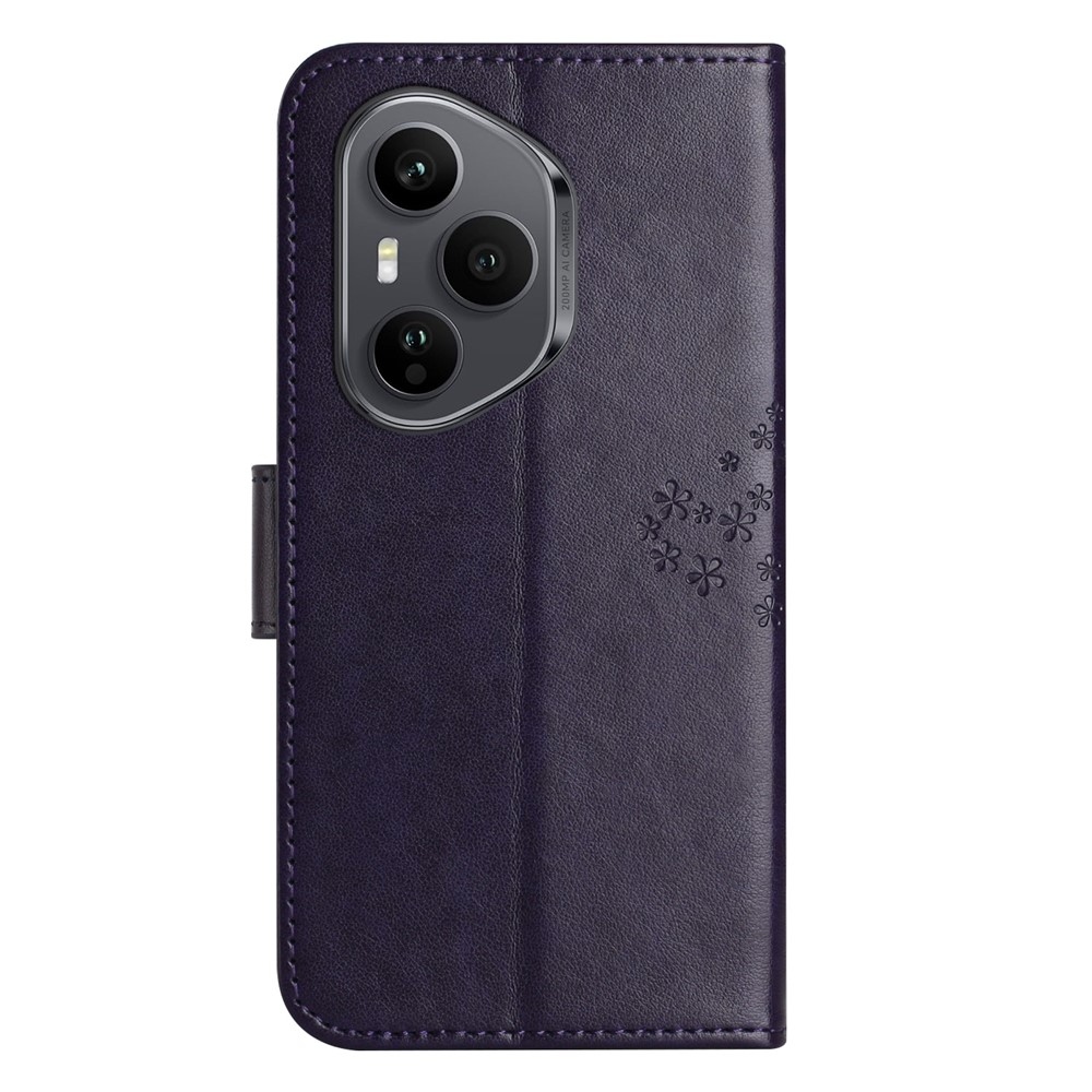 Fa könyvtáska Honor 400 Pro-hoz - sötétlila