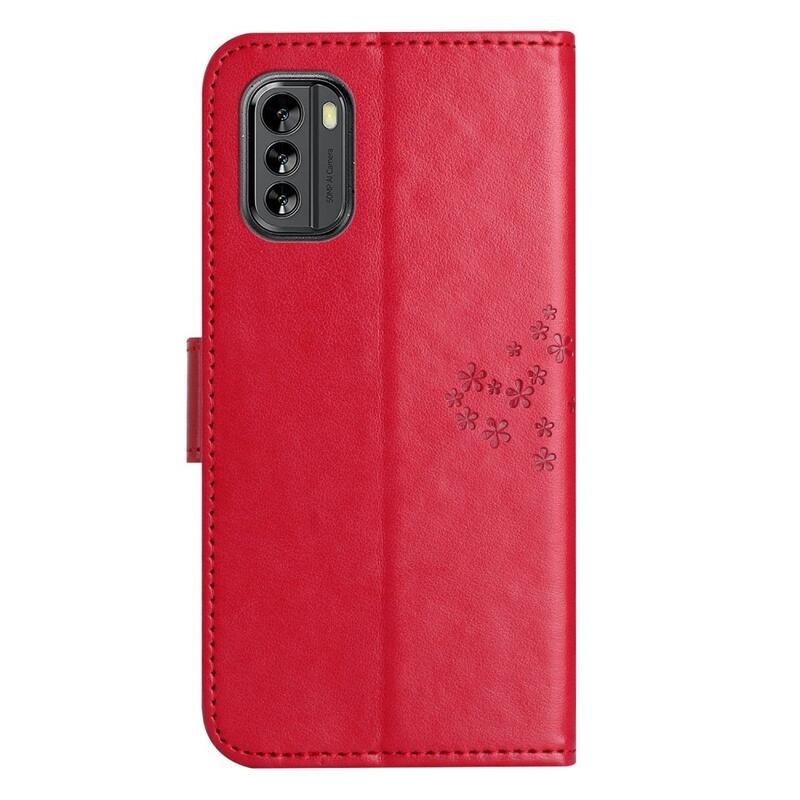 Fa könyvtáska a Nokia G60 5G készülékhez - piros színű