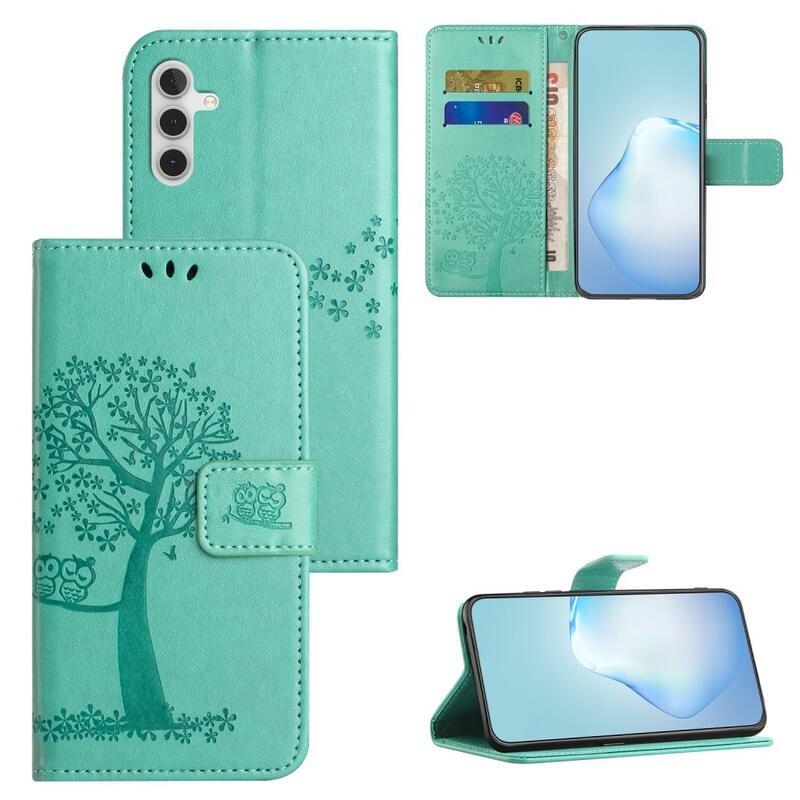 Fás könyv tok Samsung Galaxy A34 5G - teal színű