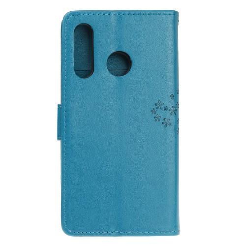 Tree PU bőr pénztárca tok Honor 20 Lite/Honor 20e - kék