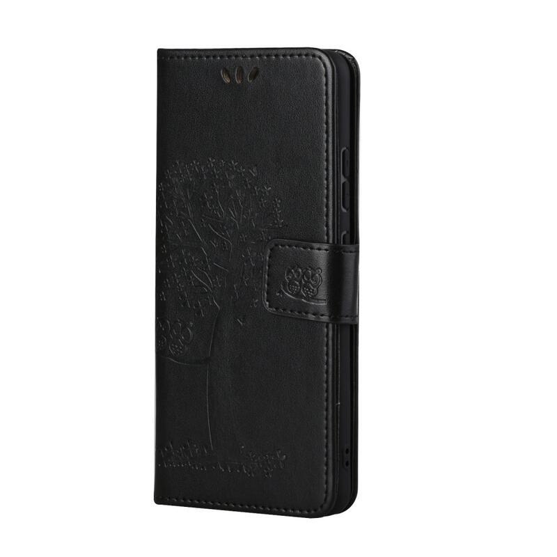 Fa PU bőr pénztárca tok a Xiaomi 11T/11T Pro-hoz - fekete