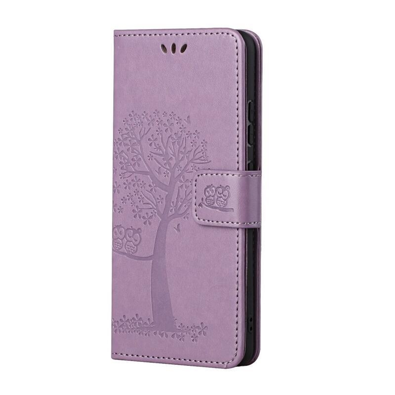 Tree PU bőr pénztárca tok Xiaomi 11T/11T Pro - lila