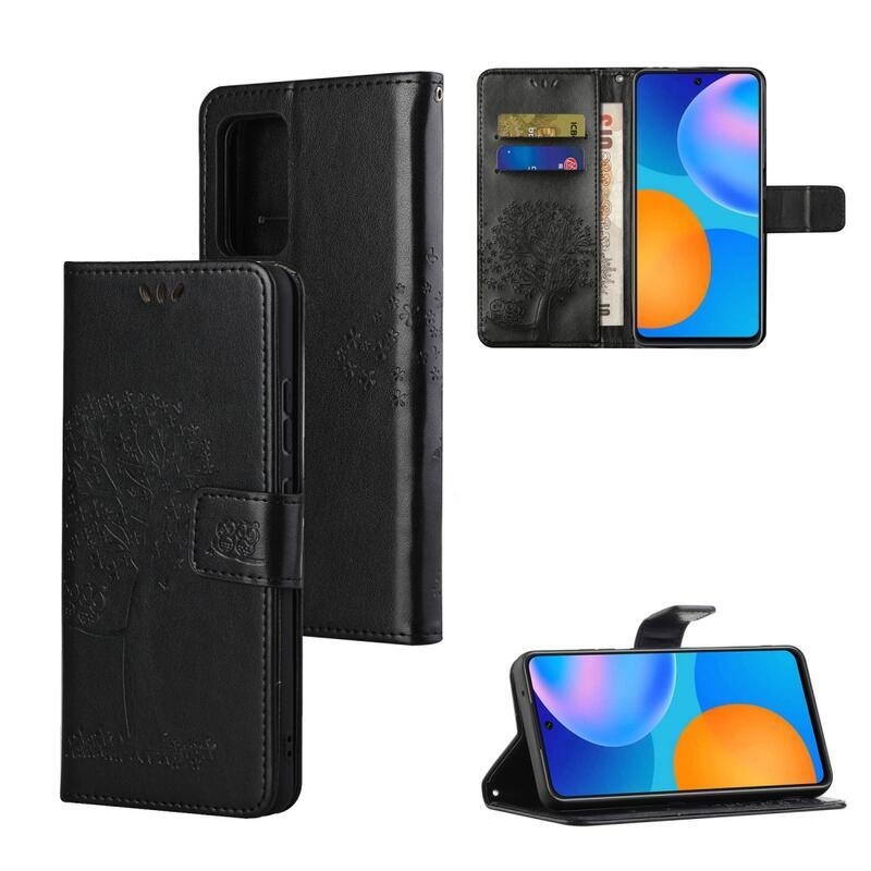 Fa PU bőr pénztárca tok Xiaomi Redmi 10/Redmi 10 (2022) - fekete